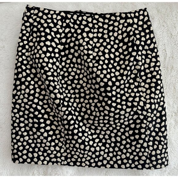 J. Crew Skirt Size 0 Metallic Pebble Print Bow Mini Skirt Black / Gold - Picture 14 of 16